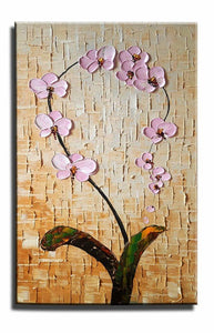 Canvas Painting, Heavy Texture Painting, Wall Art, Kitchen Wall Art, Flower Painting, Canvas Wall Art-LargePaintingArt.com