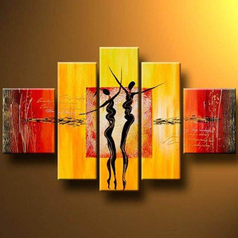 Abstract Art of Love, Simple Modern Art, Acrylic Canvas Painting, Modern Acrylic Paintings, Abstract Painting for Bedroom-LargePaintingArt.com