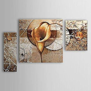 Abstract Painting, Flower Painting, Canvas Painting, Abstract Art, Wall Art, Large Painting, Living Room Wall Art, Modern Art, 3 Piece Wall Art-LargePaintingArt.com