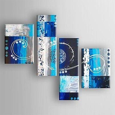 Extra Large Painting, Living Room Wall Art, Abstract Art Set, 4 Piece Abstract Painting, Modern Art, Contemporary Art-LargePaintingArt.com