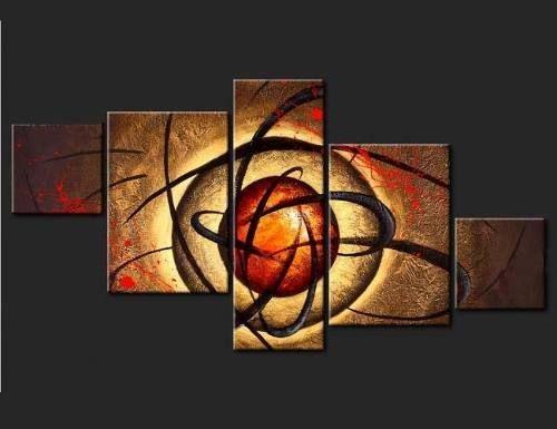 Extra Large Painting, Abstract Art Set, 5 Piece Abstract Painting, Living Room Wall Art, Huge Modern Art, Contemporary Artwork-LargePaintingArt.com