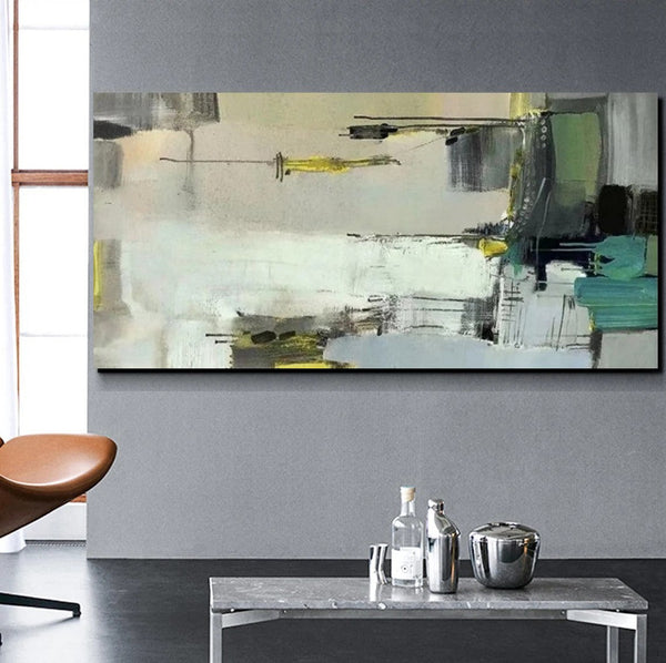 Acrylic Abstract Painting Behind Sofa, Large Painting on Canvas, Living Room Wall Art Paintings, Buy Paintings Online, Acrylic Painting for Sale-LargePaintingArt.com