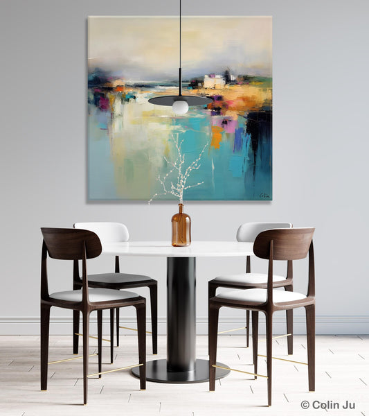 Abstract Landscape Painting on Canvas, Extra Large Original Artwork, Large Paintings for Bedroom, Oversized Contemporary Wall Art Paintings-LargePaintingArt.com