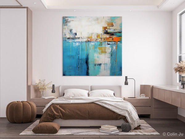 Abstract Painting on Canvas, Original Abstract Wall Art for Sale, Contemporary Acrylic Paintings, Extra Large Canvas Painting for Bedroom-LargePaintingArt.com
