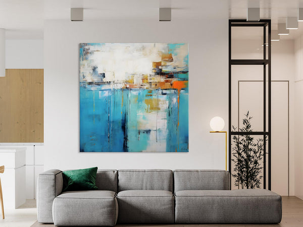 Abstract Painting on Canvas, Original Abstract Wall Art for Sale, Contemporary Acrylic Paintings, Extra Large Canvas Painting for Bedroom-LargePaintingArt.com