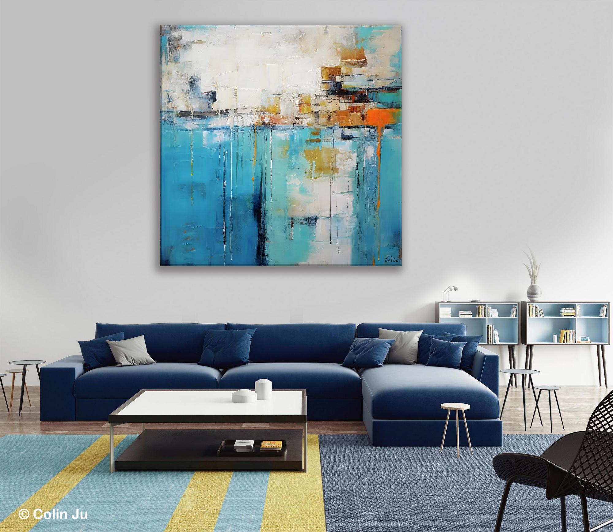 Abstract Painting on Canvas, Original Abstract Wall Art for Sale, Contemporary Acrylic Paintings, Extra Large Canvas Painting for Bedroom-LargePaintingArt.com