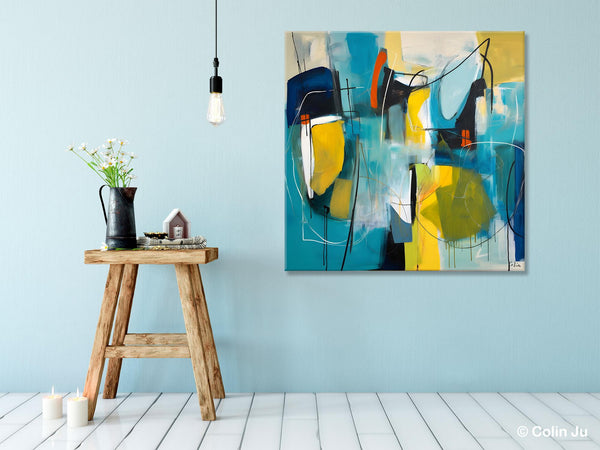 Acrylic Painting for Living Room, Contemporary Abstract Artwork, Extra Large Wall Art Paintings, Original Modern Artwork on Canvas-LargePaintingArt.com