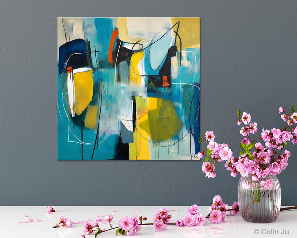 Acrylic Painting for Living Room, Contemporary Abstract Artwork, Extra Large Wall Art Paintings, Original Modern Artwork on Canvas-LargePaintingArt.com