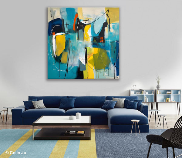 Acrylic Painting for Living Room, Contemporary Abstract Artwork, Extra Large Wall Art Paintings, Original Modern Artwork on Canvas-LargePaintingArt.com