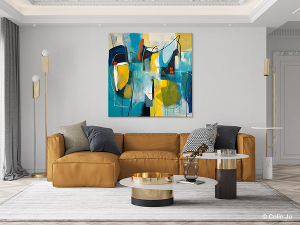 Acrylic Painting for Living Room, Contemporary Abstract Artwork, Extra Large Wall Art Paintings, Original Modern Artwork on Canvas-LargePaintingArt.com