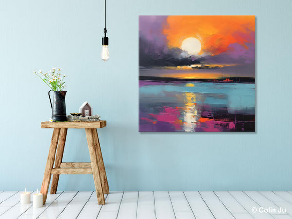Abstract Landscape Artwork, Landscape Painting on Canvas, Hand Painted Canvas Art, Contemporary Wall Art Paintings, Extra Large Original Art-LargePaintingArt.com