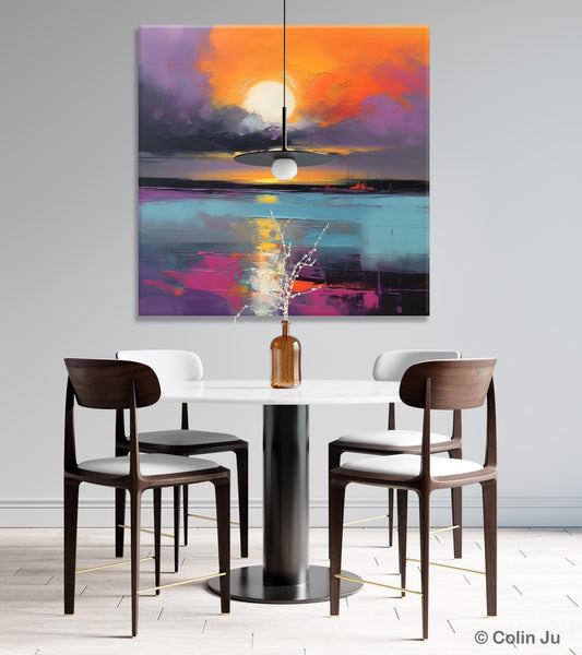 Abstract Landscape Artwork, Landscape Painting on Canvas, Hand Painted Canvas Art, Contemporary Wall Art Paintings, Extra Large Original Art-LargePaintingArt.com