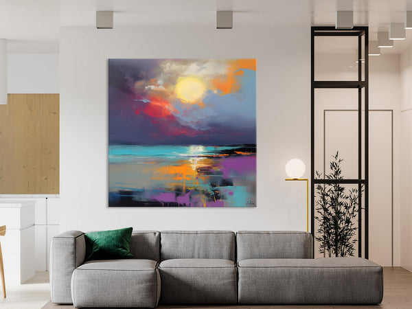 Abstract Landscape Paintings, Simple Wall Art Ideas, Original Landscape Abstract Painting, Large Landscape Canvas Paintings, Buy Art Online-LargePaintingArt.com