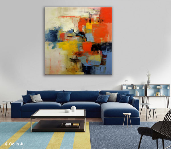 Abstract Wall Paintings, Contemporary Wall Art Paintings, Extra Large Paintings for Dining Room, Hand Painted Canvas Art, Original Artowrk-LargePaintingArt.com