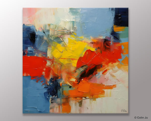 Abstract Canvas Art for Living Room, Extra Large Abstract Paintings for Dining Room, Original Modern Acrylic Art, Modern Canvas Paintings-LargePaintingArt.com