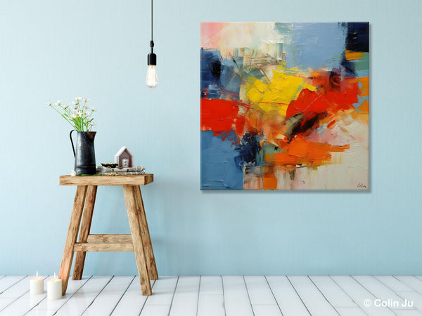 Abstract Canvas Art for Living Room, Extra Large Abstract Paintings for Dining Room, Original Modern Acrylic Art, Modern Canvas Paintings-LargePaintingArt.com