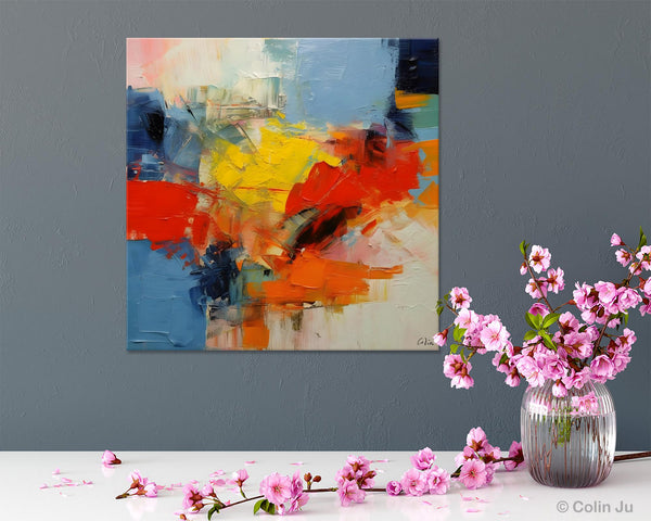 Abstract Canvas Art for Living Room, Extra Large Abstract Paintings for Dining Room, Original Modern Acrylic Art, Modern Canvas Paintings-LargePaintingArt.com