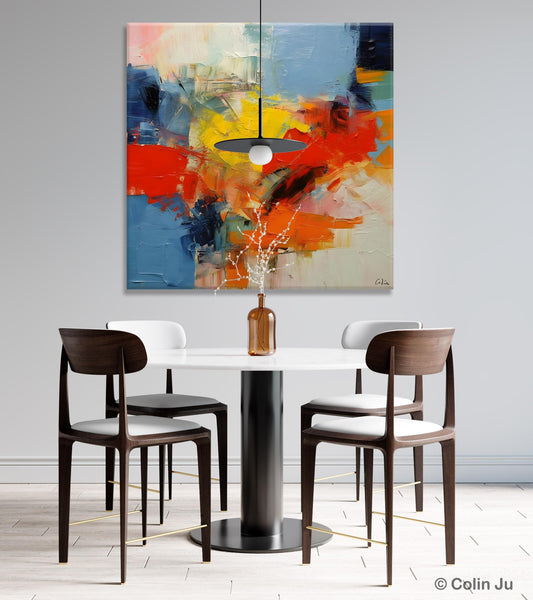 Abstract Canvas Art for Living Room, Extra Large Abstract Paintings for Dining Room, Original Modern Acrylic Art, Modern Canvas Paintings-LargePaintingArt.com