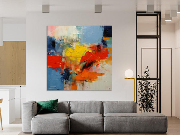 Abstract Canvas Art for Living Room, Extra Large Abstract Paintings for Dining Room, Original Modern Acrylic Art, Modern Canvas Paintings-LargePaintingArt.com