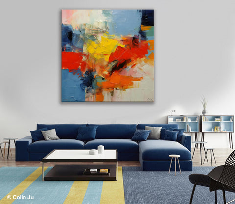 Abstract Canvas Art for Living Room, Extra Large Abstract Paintings for Dining Room, Original Modern Acrylic Art, Modern Canvas Paintings-LargePaintingArt.com