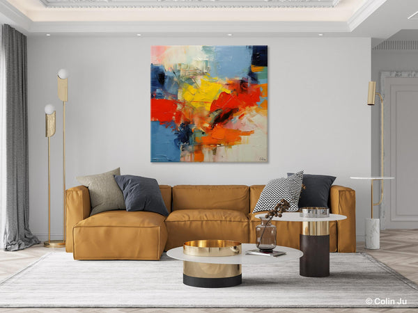 Abstract Canvas Art for Living Room, Extra Large Abstract Paintings for Dining Room, Original Modern Acrylic Art, Modern Canvas Paintings-LargePaintingArt.com