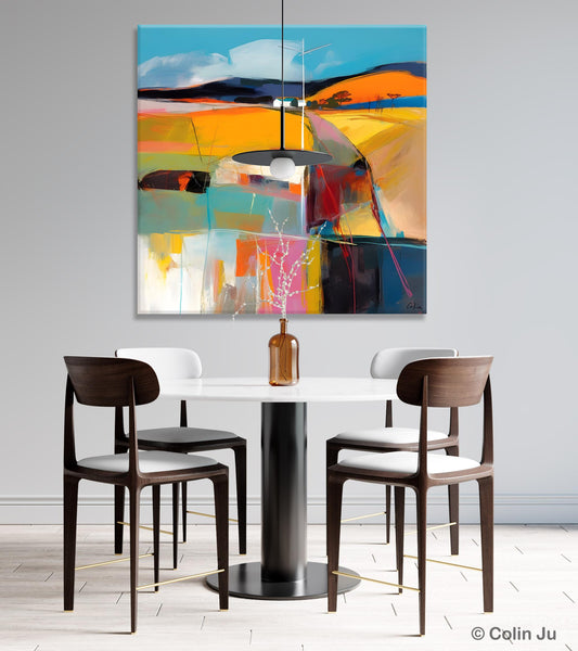 Acrylic Painting for Living Room, Contemporary Abstract Landscape Artwork, Oversized Wall Art Paintings, Original Modern Paintings on Canvas-LargePaintingArt.com