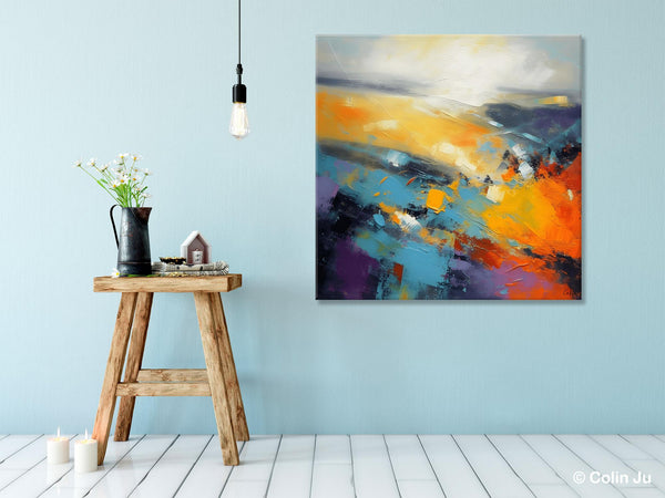 Acrylic Painting for Living Room, Heavy Texture Painting, Contemporary Abstract Artwork, Oversized Wall Art Paintings, Original Modern Paintings on Canvas-LargePaintingArt.com