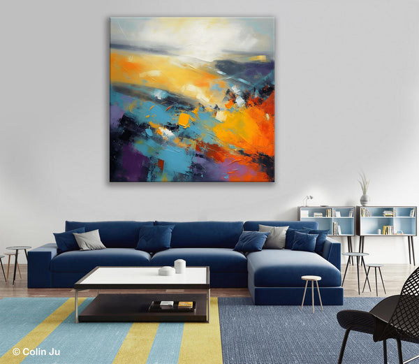 Acrylic Painting for Living Room, Heavy Texture Painting, Contemporary Abstract Artwork, Oversized Wall Art Paintings, Original Modern Paintings on Canvas-LargePaintingArt.com