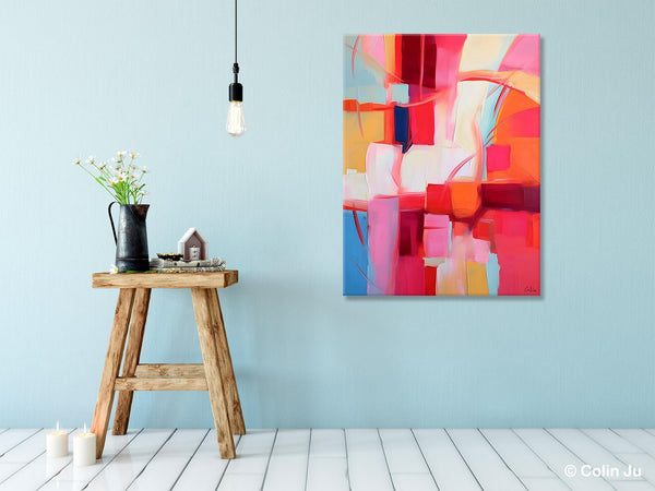 Hand Painted Wall Painting, Abstract Acrylic Painting for Bedroom, Original Modern Abstract Art, Extra Large Painting Ideas for Bedroom-LargePaintingArt.com