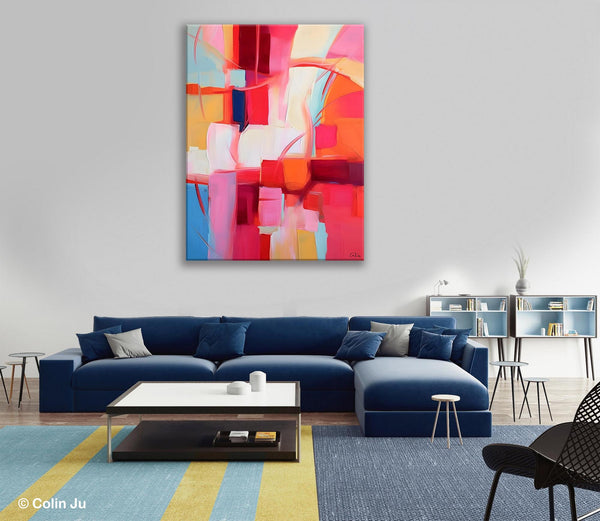 Hand Painted Wall Painting, Abstract Acrylic Painting for Bedroom, Original Modern Abstract Art, Extra Large Painting Ideas for Bedroom-LargePaintingArt.com