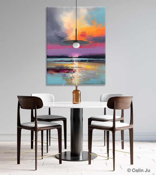 Canvas Painting for Living Room, Abstract Landscape Paintings, Original Modern Wall Art Painting, Oversized Contemporary Abstract Artwork-LargePaintingArt.com