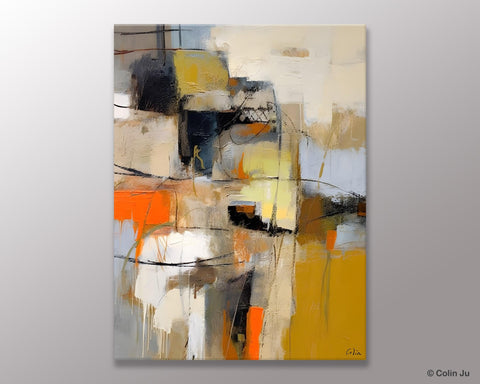 Acrylic Abstract Painting Behind Sofa, Large Painting on Canvas, Living Room Wall Art Paintings, Original Abstract Painting on Canvas-LargePaintingArt.com