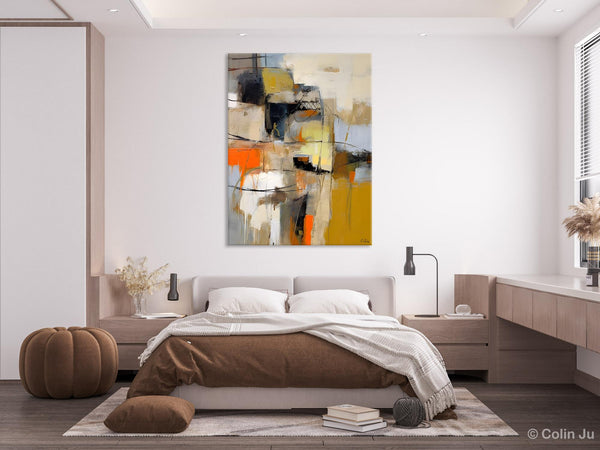 Acrylic Abstract Painting Behind Sofa, Large Painting on Canvas, Living Room Wall Art Paintings, Original Abstract Painting on Canvas-LargePaintingArt.com