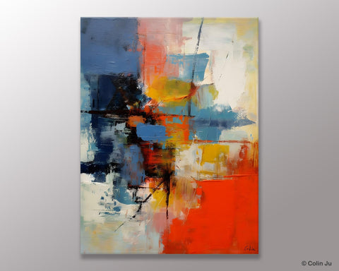 Simple Painting Ideas for Living Room, Acrylic Painting on Canvas, Original Hand Painted Art, Buy Paintings Online, Oversized Canvas Paintings-LargePaintingArt.com