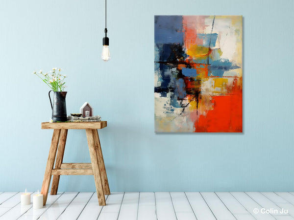 Simple Painting Ideas for Living Room, Acrylic Painting on Canvas, Original Hand Painted Art, Buy Paintings Online, Oversized Canvas Paintings-LargePaintingArt.com