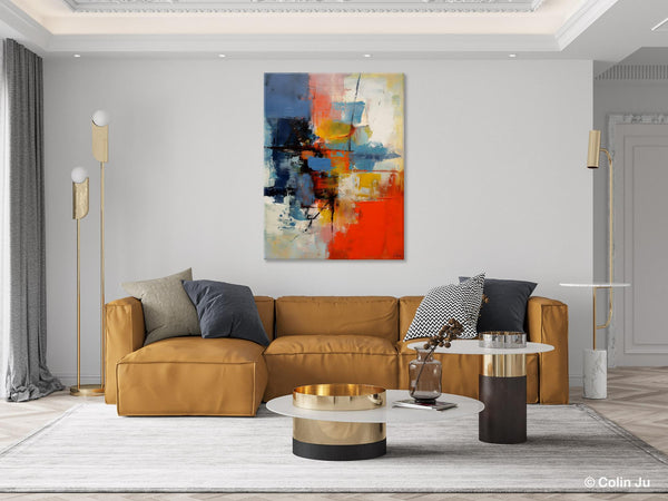 Simple Painting Ideas for Living Room, Acrylic Painting on Canvas, Original Hand Painted Art, Buy Paintings Online, Oversized Canvas Paintings-LargePaintingArt.com