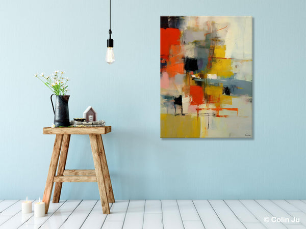 Bedroom Wall Art Ideas, Abstract Canvas Painting, Acrylic Canvas Paintings for Dining Room, Simple Wall Art Ideas, Original Contemporary Paintings-LargePaintingArt.com