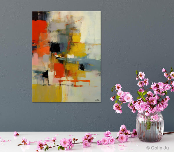 Bedroom Wall Art Ideas, Abstract Canvas Painting, Acrylic Canvas Paintings for Dining Room, Simple Wall Art Ideas, Original Contemporary Paintings-LargePaintingArt.com