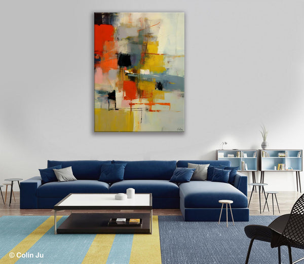 Bedroom Wall Art Ideas, Abstract Canvas Painting, Acrylic Canvas Paintings for Dining Room, Simple Wall Art Ideas, Original Contemporary Paintings-LargePaintingArt.com