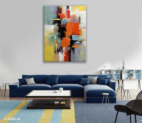 Abstract Canvas Painting, Modern Paintings for Living Room, Huge Painting for Sale, Original Hand Painted Wall Art-LargePaintingArt.com