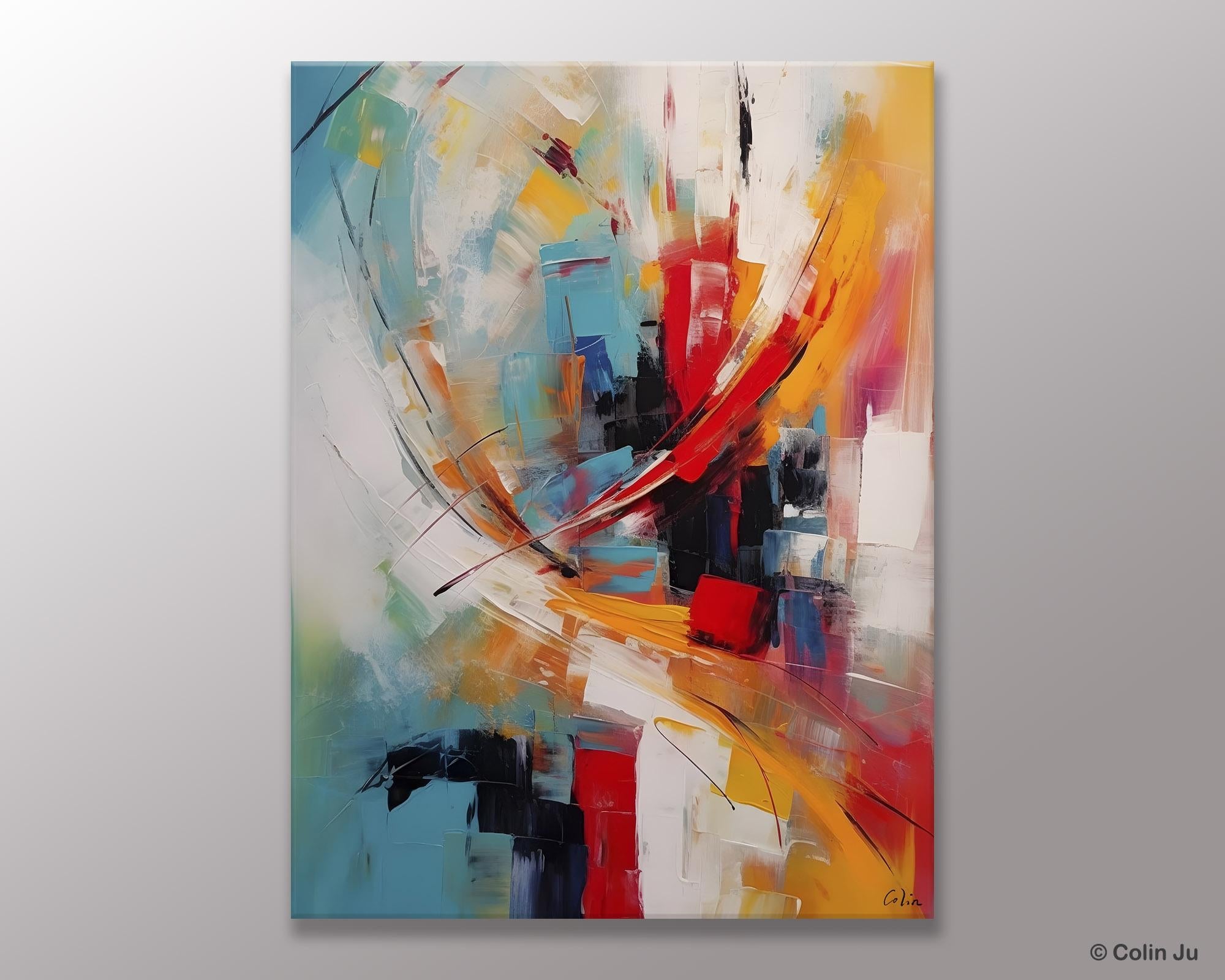 Simple Modern Art, Extra Large Wall Art Paintings, Original Abstract Painting, Acrylic Painting on Canvas, Large Paintings for Living Room-LargePaintingArt.com