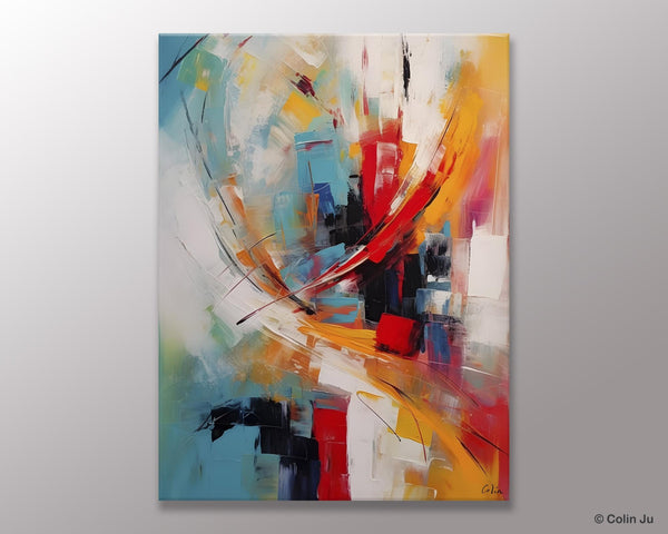 Simple Modern Art, Extra Large Wall Art Paintings, Original Abstract Painting, Acrylic Painting on Canvas, Large Paintings for Living Room-LargePaintingArt.com