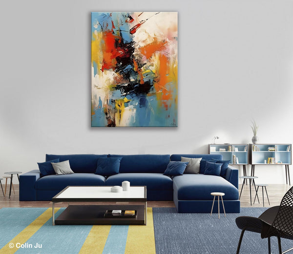 Hand Painted Acrylic Painting, Modern Contemporary Artwork, Original Wall Art Painting for Living Room, Acrylic Paintings for Dining Room-LargePaintingArt.com
