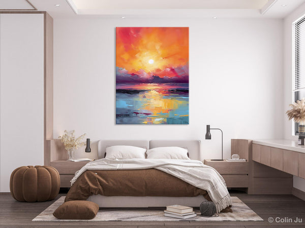 Abstract Landscape Painting, Canvas Painting for Dining Room, Landscape Canvas Painting, Original Landscape Art, Large Wall Art Paintings for Living Room-LargePaintingArt.com