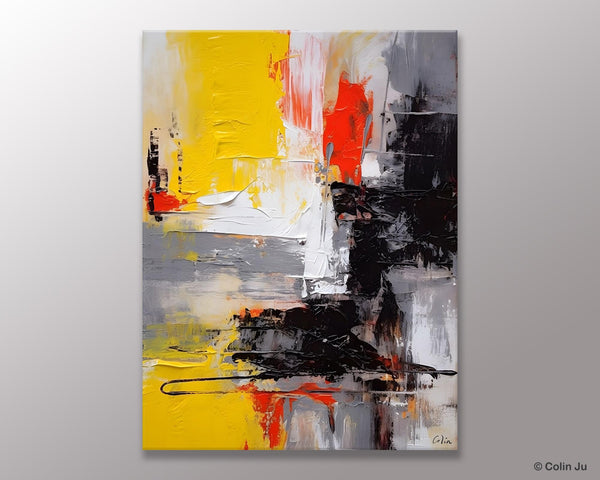 Original Abstract Art, Contemporary Acrylic Painting, Hand Painted Canvas Art, Modern Wall Art Ideas for Dining Room, Large Canvas Paintings-LargePaintingArt.com