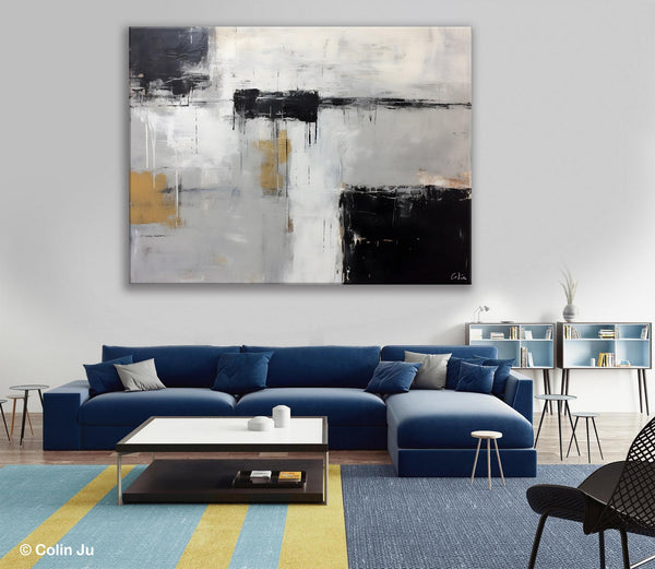 Contemporary Acrylic Paintings, Extra Large Painting on Canvas, Large Original Abstract Wall Art, Large Canvas Paintings for Bedroom-LargePaintingArt.com