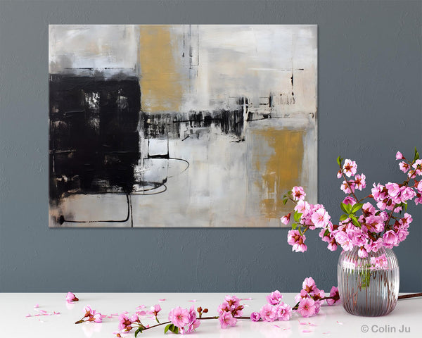Simple Modern Art, Contemporary Acrylic Paintings, Oversized Paintings on Canvas, Large Original Abstract Wall Art, Large Canvas Paintings for Bedroom-LargePaintingArt.com