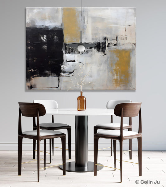 Simple Modern Art, Contemporary Acrylic Paintings, Oversized Paintings on Canvas, Large Original Abstract Wall Art, Large Canvas Paintings for Bedroom-LargePaintingArt.com