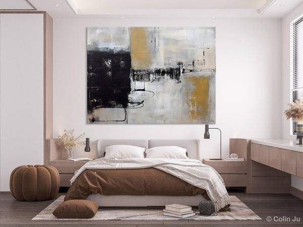 Simple Modern Art, Contemporary Acrylic Paintings, Oversized Paintings on Canvas, Large Original Abstract Wall Art, Large Canvas Paintings for Bedroom-LargePaintingArt.com