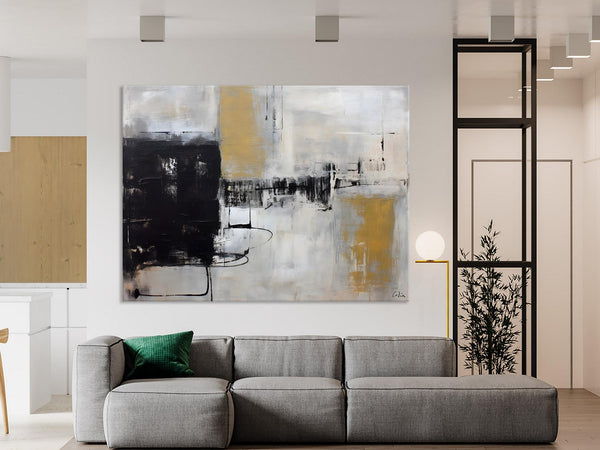 Simple Modern Art, Contemporary Acrylic Paintings, Oversized Paintings on Canvas, Large Original Abstract Wall Art, Large Canvas Paintings for Bedroom-LargePaintingArt.com